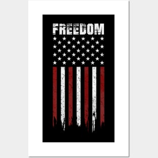 American Pride Freedom Flag Posters and Art